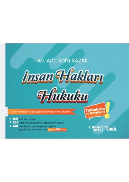 Insan Hakları Hukuku Tablolarla ve Örneklerle Konu Anlatımı - Safa Sazak fiyatları