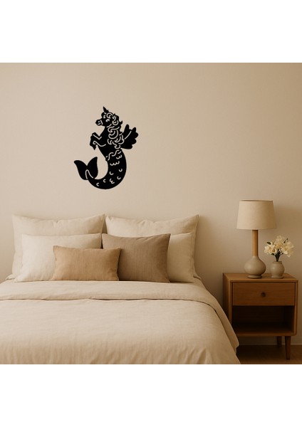 Rüya Gibi Deniz Kızı ve Unicorn Mdf Tablo - PHN2892-5020