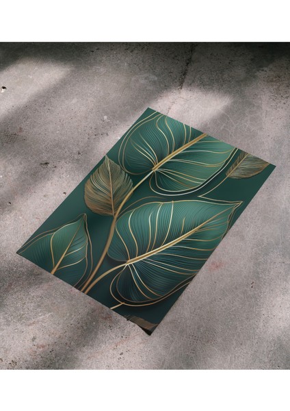 Çerçevesiz Poster , Dijital Baskı , Soyut Yeşil Yaprak fırsatları