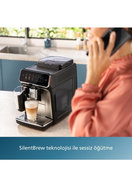 Lattego Tam Otomatik Espresso Makinesi, Tek Dokunuşla 4 Çeşit Içecek, EP2220+ 1KG TCHİBO KAHVE