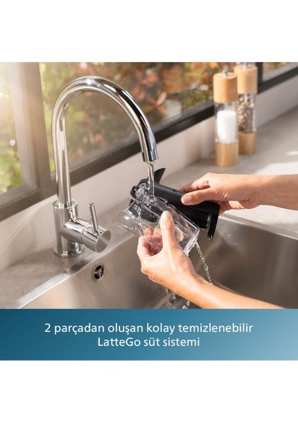 Lattego Tam Otomatik Espresso Makinesi, Tek Dokunuşla 4 Çeşit Içecek, EP2220+ 1KG TCHİBO KAHVE