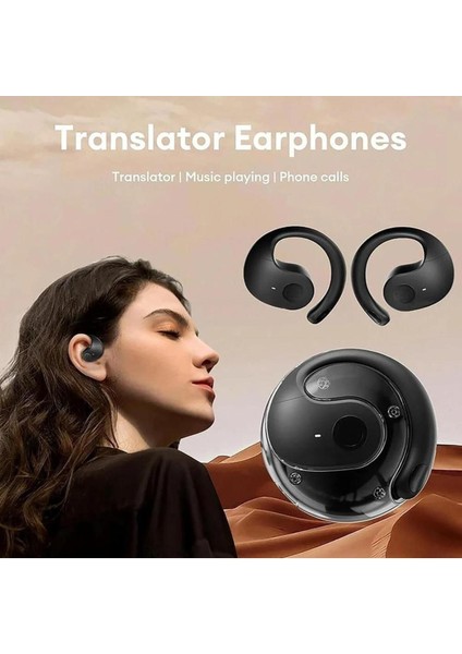 HY-T26 Pro Dil Tercüman Kulakiçi 144 Dil Gerçek Zamanlı Çeviri Kulakiçi Kablosuz Bluetooth Açık Kulak Kulaklıklar