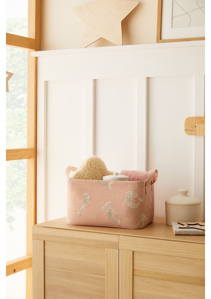 Çocuk Odası Deniz Kızı Oyuncak Düzenleyici Saklama Sepeti 30 x 21 x 18 cm