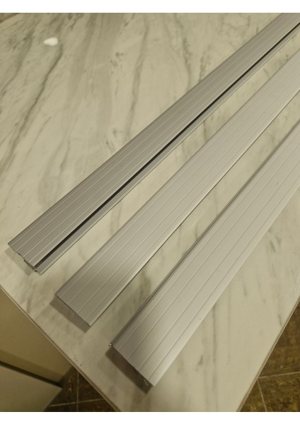 Parke Eşik Çıtası Geçmeli Z Model Alüminyum Profil 90 Cm/3 Adet.