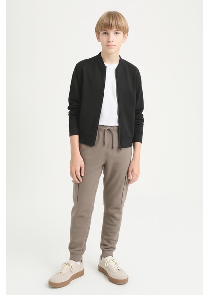 Erkek Çocuk Basic Kargo Cepli Jogger Paça Okul Eşofman Altı AK2322-1