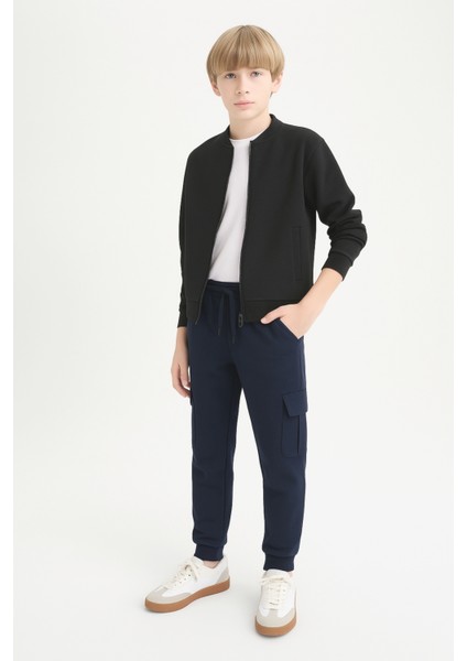 Erkek Çocuk Basic Kargo Cepli Jogger Paça Okul Eşofman Altı AK2322-1 modelleri