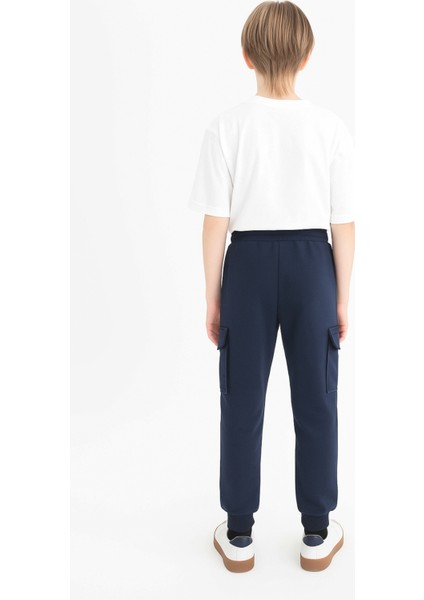 Erkek Çocuk Basic Kargo Cepli Jogger Paça Okul Eşofman Altı AK2322-1