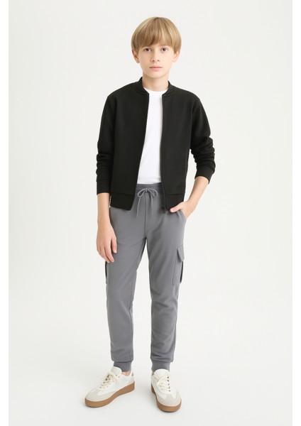 Erkek Çocuk Basic Kargo Cepli Jogger Paça Okul Eşofman Altı AK2322-1