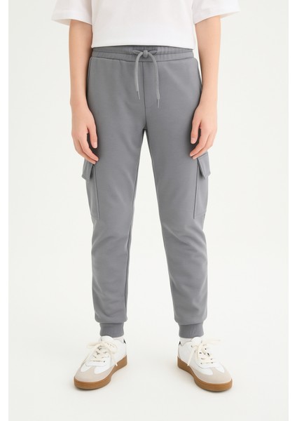 Erkek Çocuk Basic Kargo Cepli Jogger Paça Okul Eşofman Altı AK2322-1 indirimleri