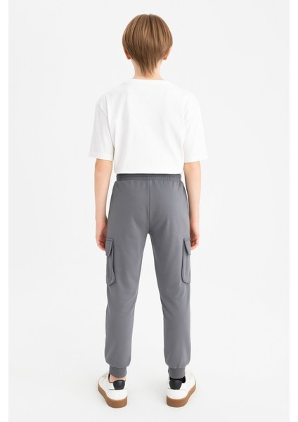 Erkek Çocuk Basic Kargo Cepli Jogger Paça Okul Eşofman Altı AK2322-1