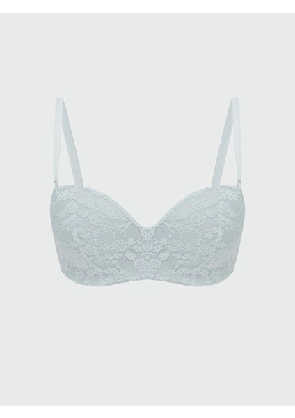 Lcw Dream Mavi Balenli Dolgusuz Dantelli Straplez Sütyen