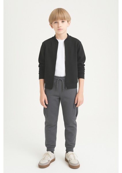 Erkek Çocuk Basic Kargo Cepli Jogger Paça Okul Eşofman Altı AK2322-1