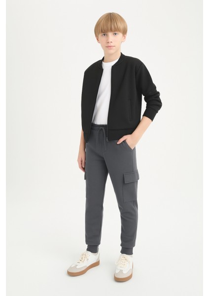 Erkek Çocuk Basic Kargo Cepli Jogger Paça Okul Eşofman Altı AK2322-1 modelleri