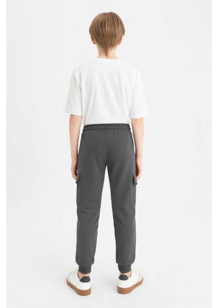 Erkek Çocuk Basic Kargo Cepli Jogger Paça Okul Eşofman Altı AK2322-1
