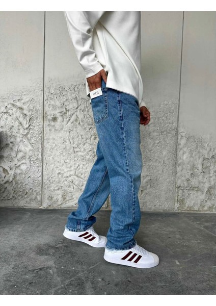 WE11 Erkek Baggy Jeans Açık Mavi modelleri