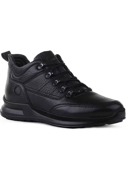 Deri Fermuar+Bağcıklı Bot Siyah 91 4509 fırsatları