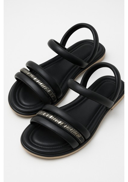 Ortopedik Siyah Kadın Sandalet Rahat Kadın Sandalet Puff Sandalet Anatomik Kadin Sandalet fırsatları