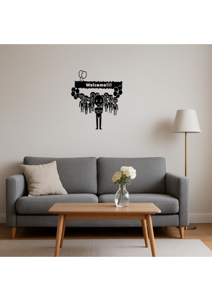 Karşılama ve Balonlar Dekoratif Tablo - PHN7855-3291 fırsatları