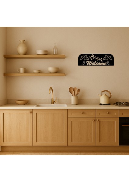 At Figürlü Welcome Kapı Dekorasyonu - PHN1734-2676 fiyatları