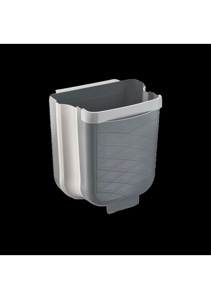 Gri Katlanabilir Mutfak Çöp Kovası 6lt