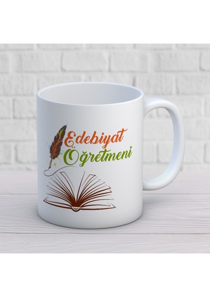 Edebiyat Öğretmenlerine Özel Öğretmenler Günü Hediyelik Baskılı Kupa