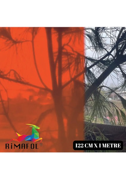 Transparan Renkli Folyo Yapışkanlı Kırmızı 122 cm x 1 Metre fiyatları