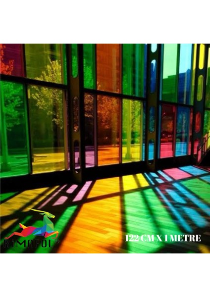 Transparan Renkli Folyo Yapışkanlı Kırmızı 122 cm x 1 Metre fırsatları