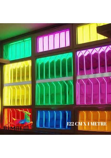 Transparan Renkli Folyo Yapışkanlı Kırmızı 122 cm x 1 Metre indirimleri