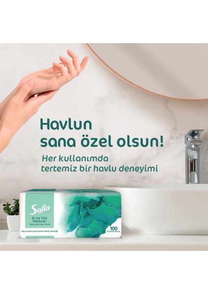100'lü El ve Yüz Havlusu 2 Paket Yumuşak Doku ile Mükemmel Kurulama Sağlar indirimleri