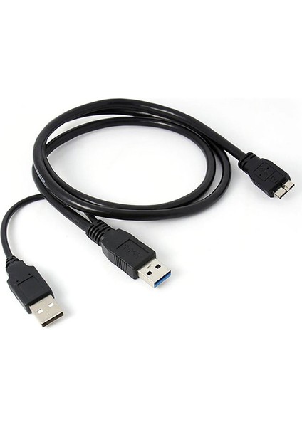 USB 3.0 To Mikro B Harici HDD Y Kablo Harici Harddisk Kablosu 60CM