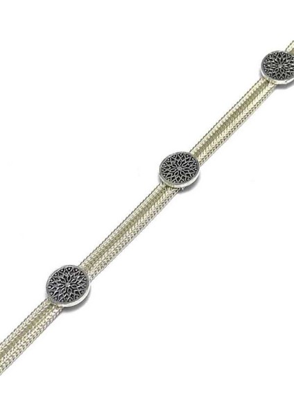 Mardin Hasırı Gümüş Bayan Bileklik (kod 2020488)