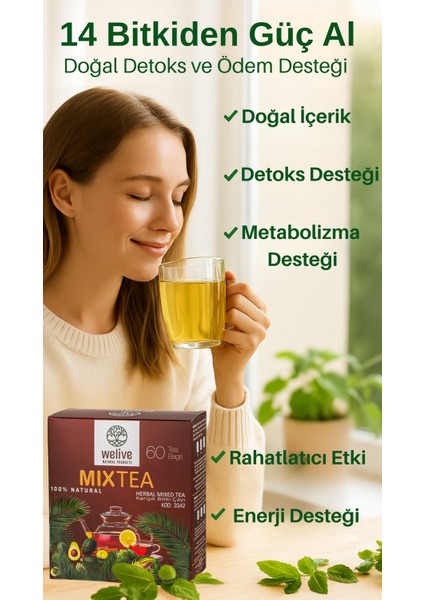 MixTea 60'lı Süzen Çay - Doğal Bitkilerle Hazırlanmış Ferahlatıcı Çay fiyatları