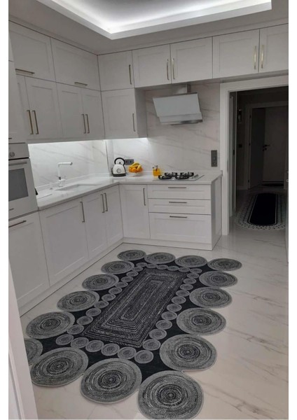Mutfak Halısı – Kaymaz Dot Tabanlı, Yumuşak Dokulu, Yıkanabilir, Modern Tasarım (Tako)