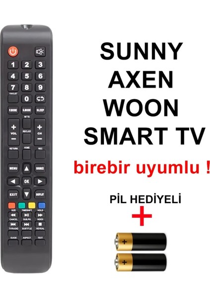 Sunny Axen Woon Smart Tv’lere Uyumlu Kumanda