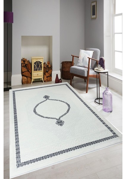 Sarar Moda Halı Zigana Kalitesi Saçaklı Göbek,çerçeve Desenli Salon,oturma,mutfak Modern Dokuma Halısı