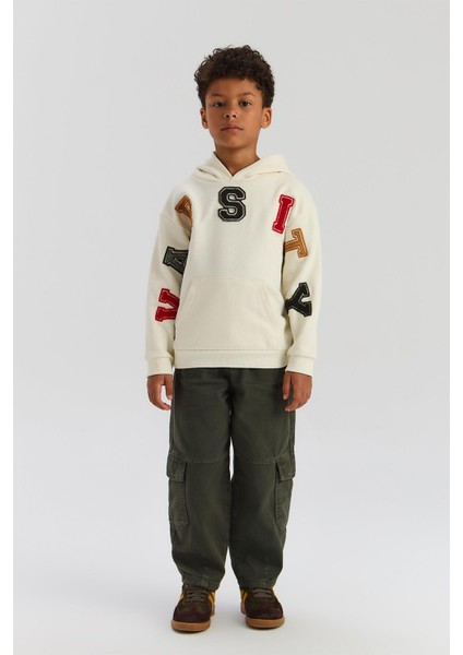 Bg Store Erkek Çocuk Ekru Sweatshirt