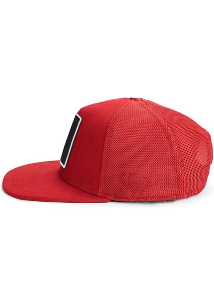 V1 Kids Hip Hop Renkli Aslan - 15 Kod Logolu Unisex Trucker Kırmızı Hip Hop Şapka (Cap) fırsatları