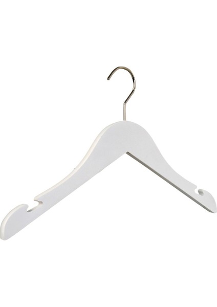 Genç-Çocuk-Bebek Elbise Askısı Beyaz Renk 6 Adet 30 cm