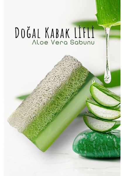 Doğal Kabak Lifli Aloe Vera Sabunu 120 gr