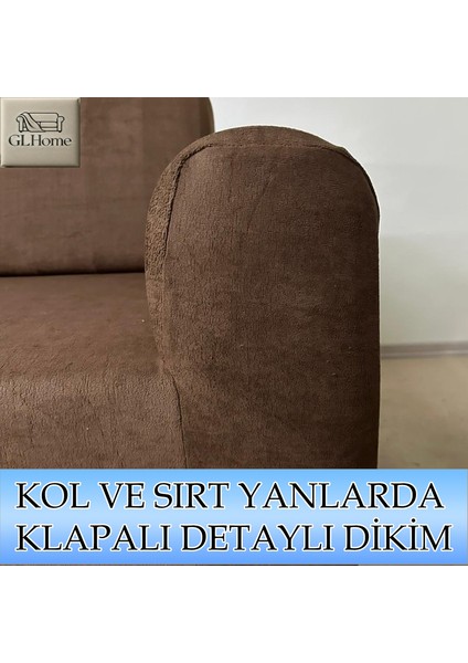 Süet Detaylı Angora Kumaş 3lü Komple Giydirme Kanepe & Çekyat, Bohem, Porto, Vb. Model Koltuk Kilifi fiyatları