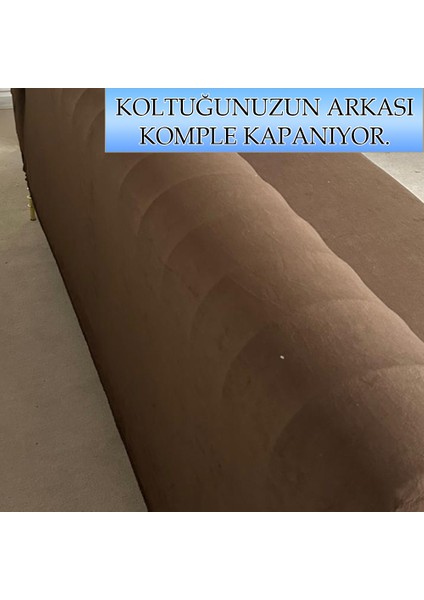 Süet Detaylı Angora Kumaş 3lü Komple Giydirme Kanepe & Çekyat, Bohem, Porto, Vb. Model Koltuk Kilifi fırsatları