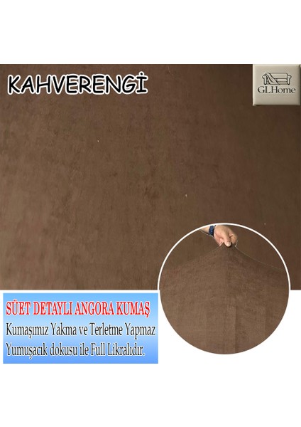 Süet Detaylı Angora Kumaş 3lü Komple Giydirme Kanepe & Çekyat, Bohem, Porto, Vb. Model Koltuk Kilifi indirimleri