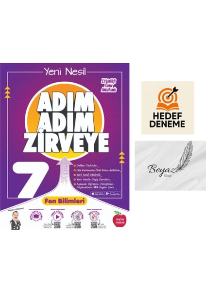 Newton 7.sınıf Adım Adım Zirveye Fen Bilimleri Soru Bankası Hedef Deneme