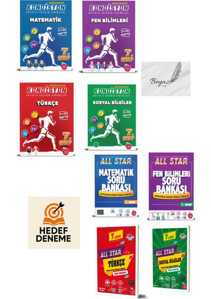 Newton 7.sınıf Kondisyon Matematik Fen Türkçe Sosyal Denemeleri All Star Matematik Fen Türkçe Sosyal Soru Bankası Hedef Deneme