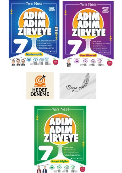 Newton 7.sınıf Adım Adım Zirveye Matematik Fen Bilimleri Sosyal Bilgiler Soru Bankası Hedef Deneme