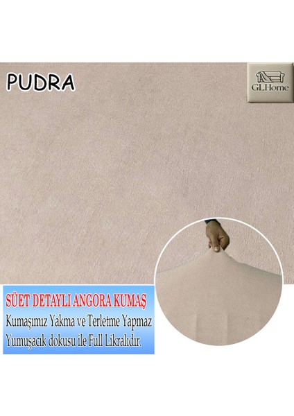 Süet Detaylı Angora Kumaş 3lü Komple Giydirme Kanepe & Çekyat, Bohem, Porto, Vb. Model Koltuk Kilifi fırsatları