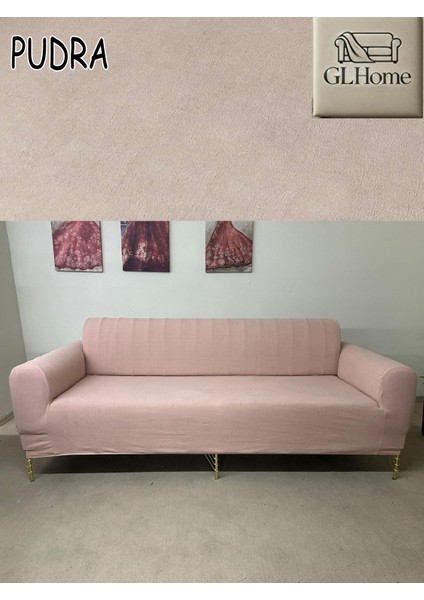 Süet Detaylı Angora Kumaş 3lü Komple Giydirme Kanepe & Çekyat, Bohem, Porto, Vb. Model Koltuk Kilifi indirimleri