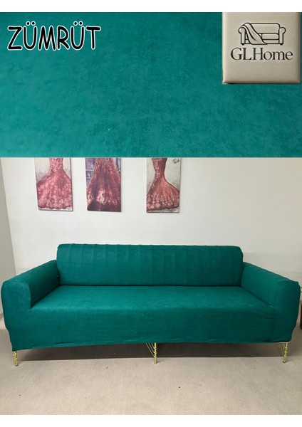 Süet Detaylı Angora Kumaş 3lü Komple Giydirme Kanepe & Çekyat, Bohem, Porto, Vb. Model Koltuk Kilifi indirimleri