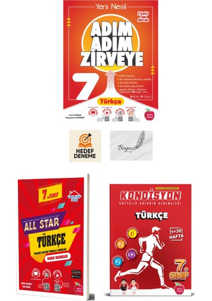 Newton 7.sınıf Adım Adım Türkçe All Star Türkçe Soru Kondisyon Türkçe Denemeleri Hedef Deneme