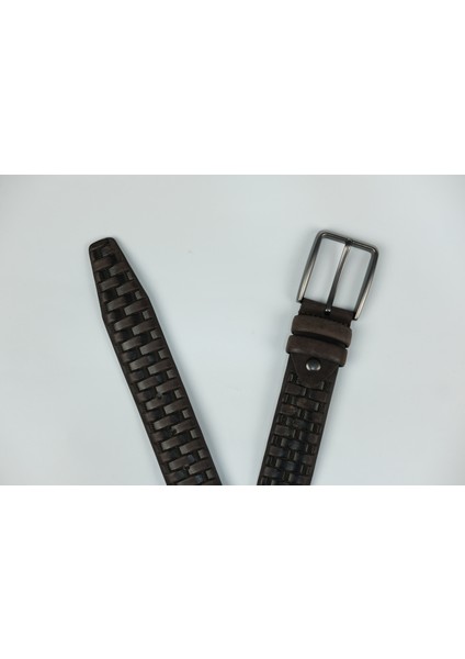 %100 Deri 3.5 cm Tbk 026 Koyu Kahverengi Desenli fiyatları